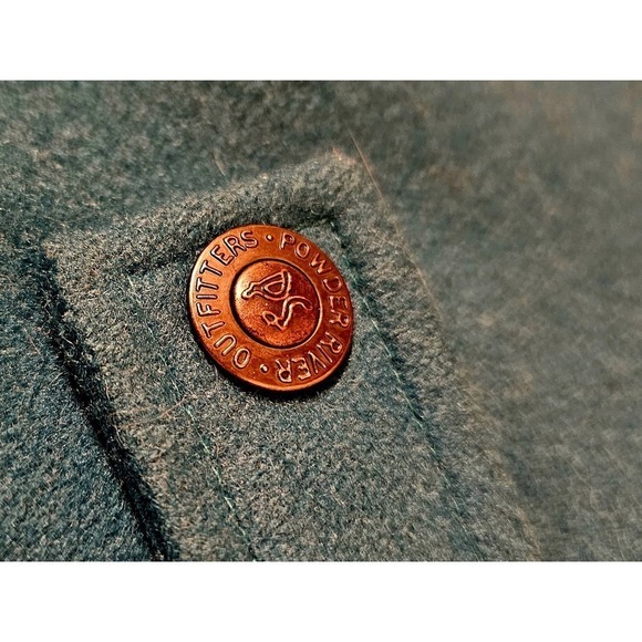 Powder PR River Outfitters SzM. Teal green Wool blend western best. Texas design - Picture 10 of 11